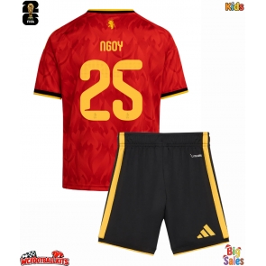 Belgium Nathan Ngoy #25 Replica Home Stadium Kit for Kids World Cup 2026 Short Sleeve (+ pants)
